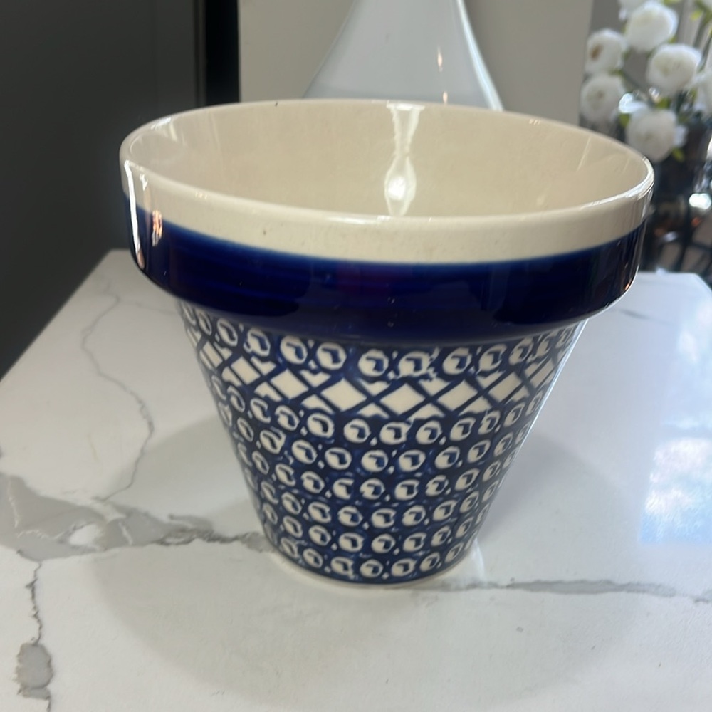 Boleslawiec Polish Pottery Flowerpot - Picture 2 of 11